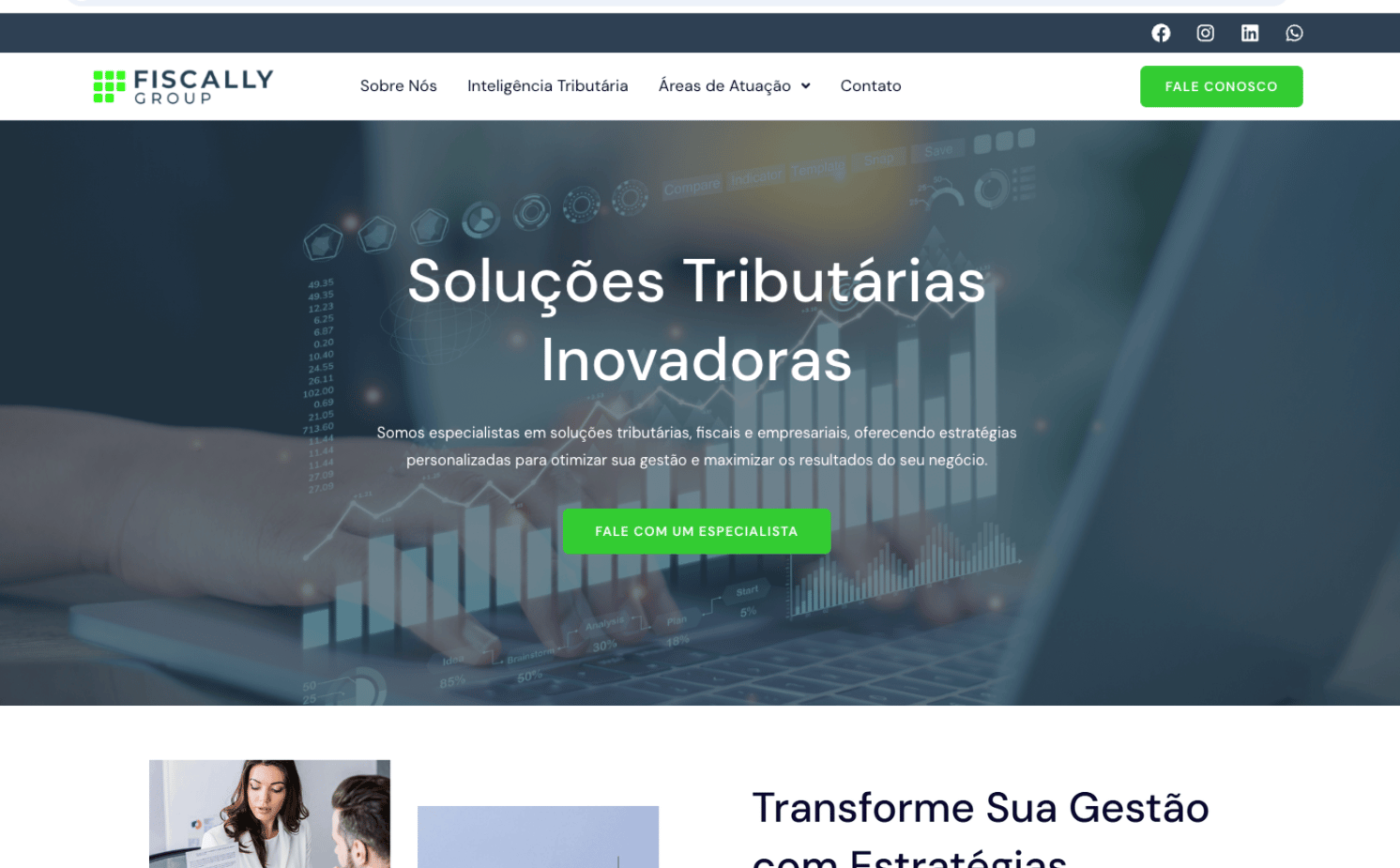 Site da Fiscally Group